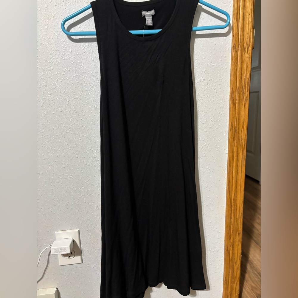 Aerie Black Sleeveless T-Shirt Dress